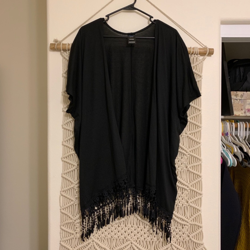 Black cardigan